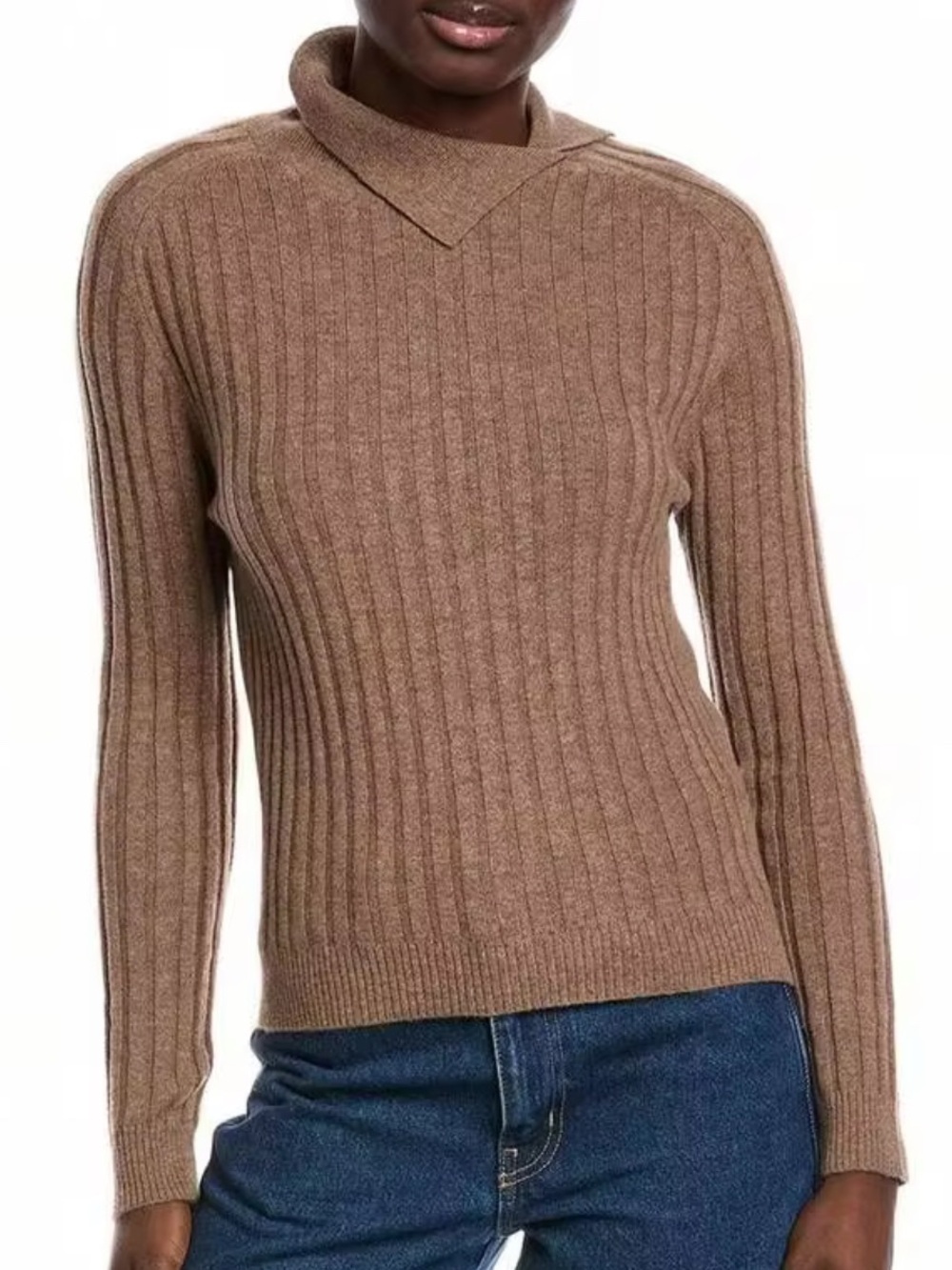 MALO Optimum Donna Cashmere/Wool Brown Sweater Size S NWT!